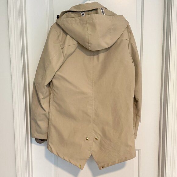 Scotch & Soda Trench Coat – Women's Beige Hooded Jacket (Removable Hood) - Picture 3 of 16